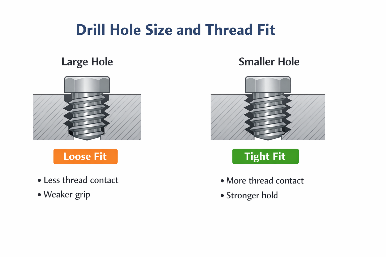 Why Drill Bit Size Matters Before Tapping