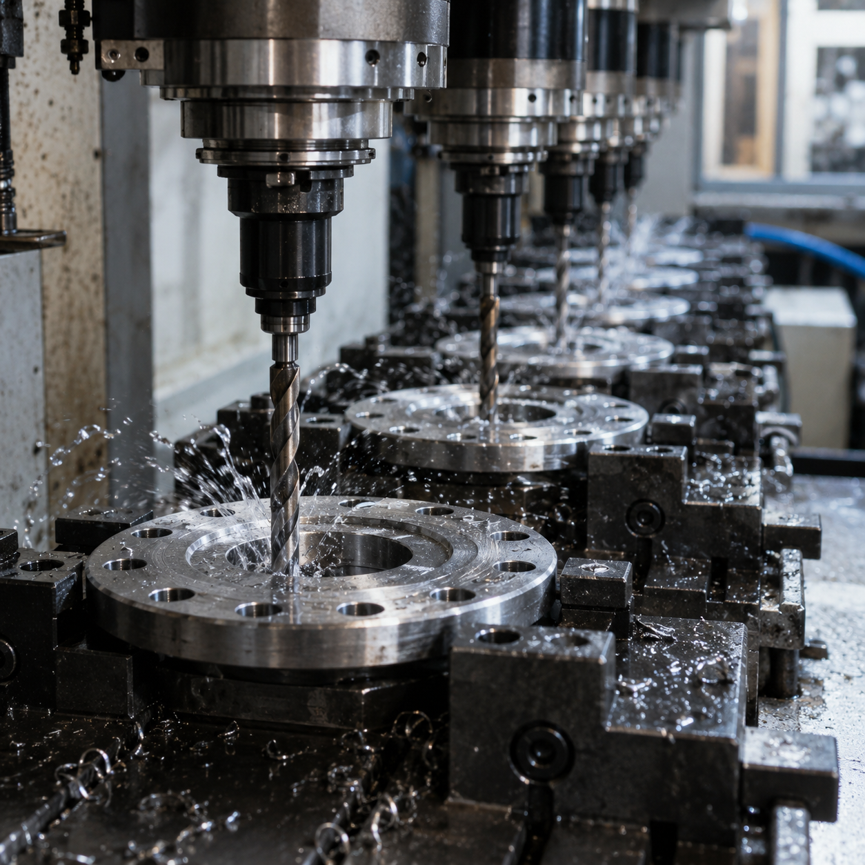 High-Speed Batch Drilling on CNC Machines