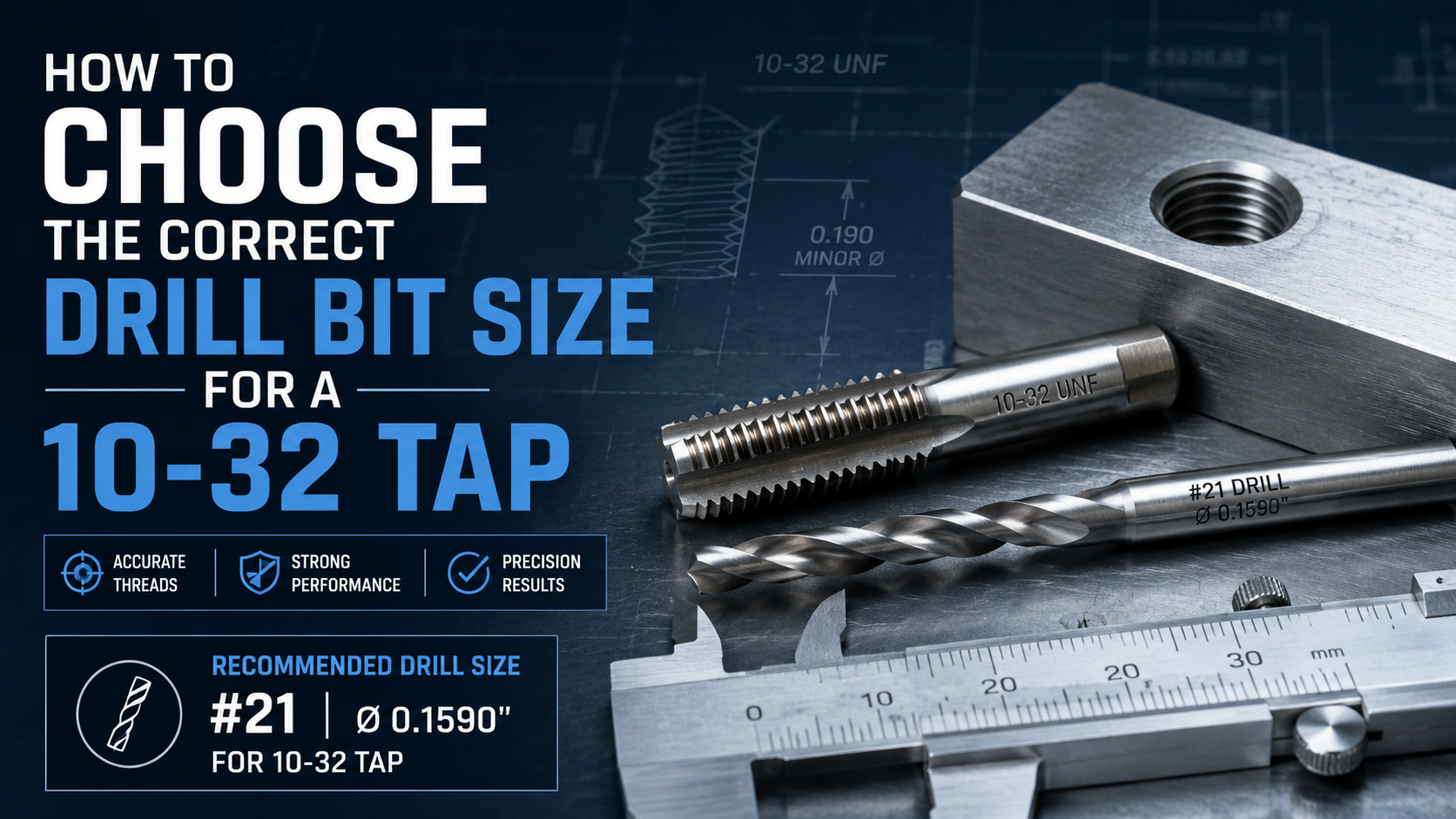 How to Choose the Correct Drill Bit Size for a 10-32 Tap
