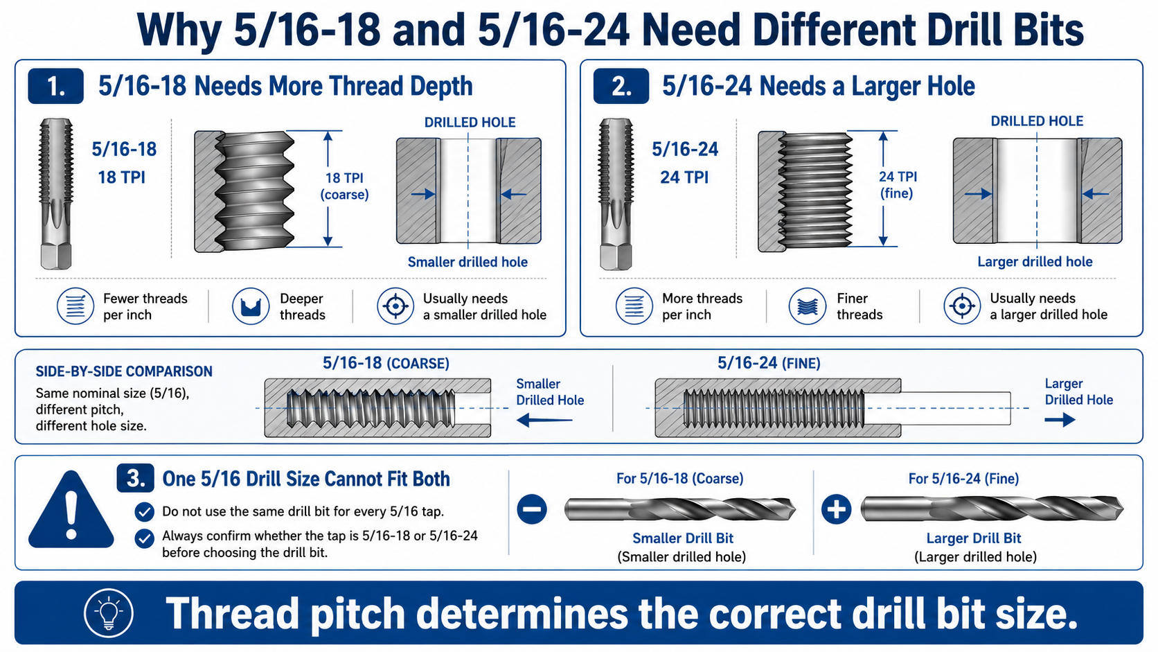 Why 516-18 and 516-24 Need Different Drill Bits
